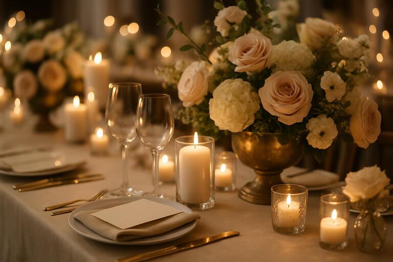 Detail: hands placing jasmine on brass plate