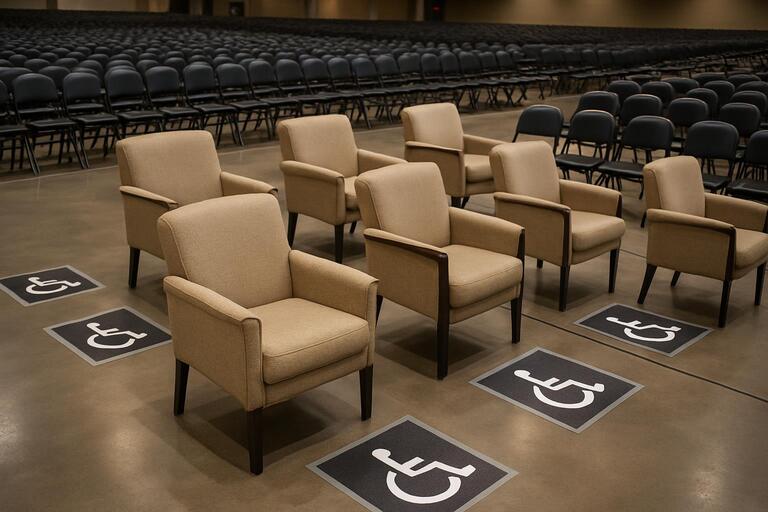 Comfortable seating with armchairs for elders