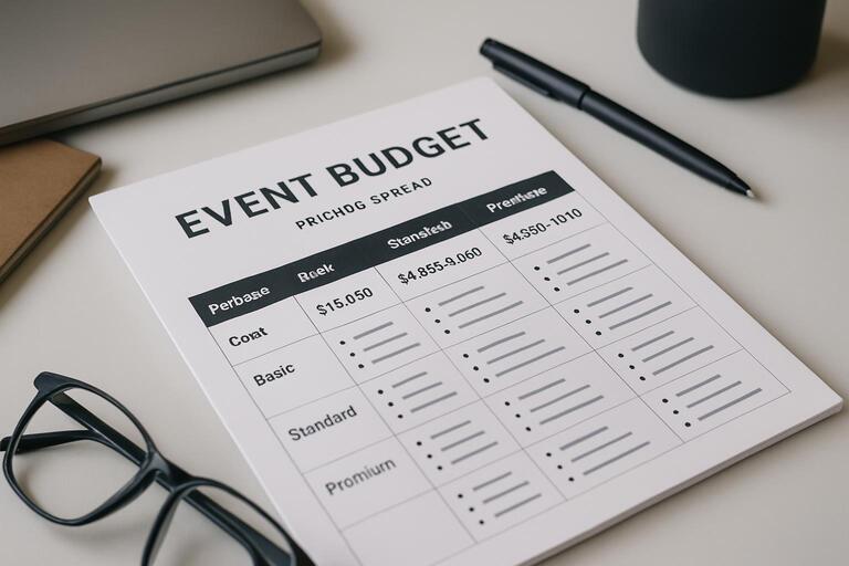 Spreadsheet view of transparent budget lines